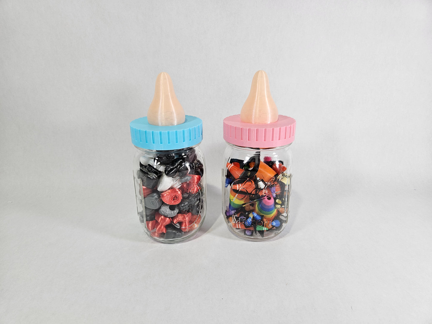 Baby Bottle Mason Jar Lid | Custom 3D Printed Ball Jar Topper | Decoration