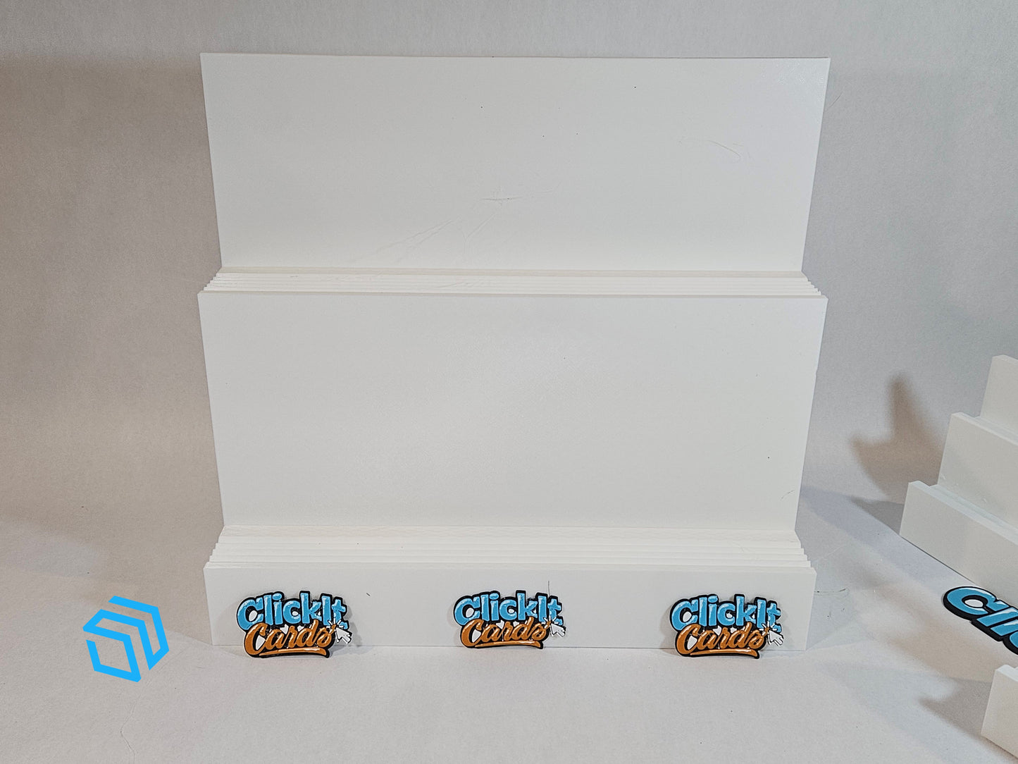 Custom Logo XXXL Trading Card Holder Display Stand Stadium Wall Style Single Double Triple Level for Baseball Football Soccer, MMA, Pokemon