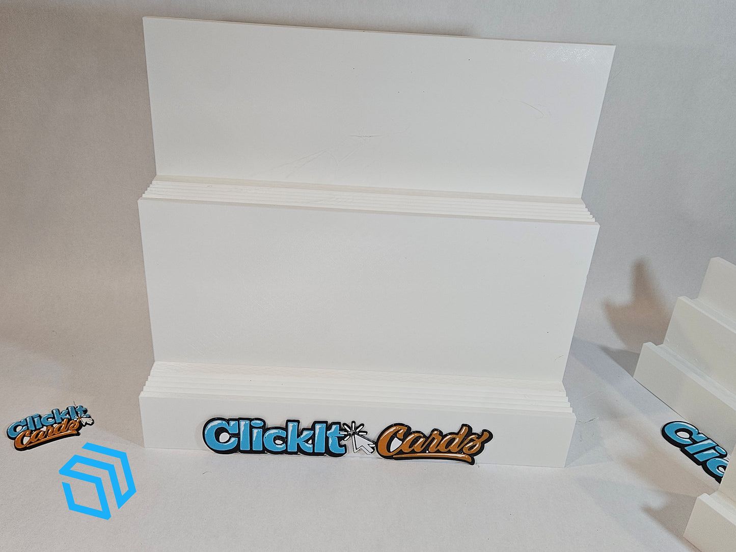 Custom Logo XXXL Trading Card Holder Display Stand Stadium Wall Style Single Double Triple Level for Baseball Football Soccer, MMA, Pokemon