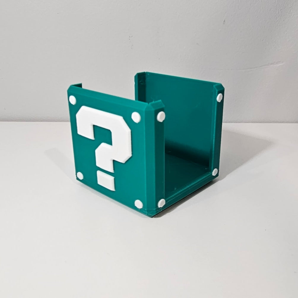 Super Mario Question Block Sticky Note Holder - Post It Note Desk Organizer