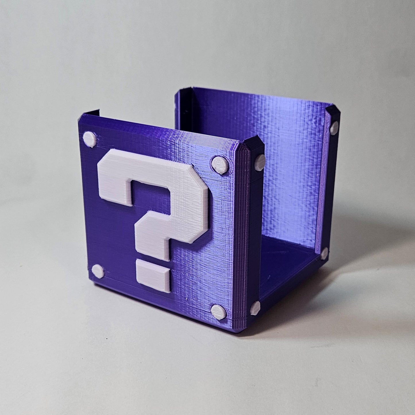 Super Mario Question Block Sticky Note Holder - Post It Note Desk Organizer