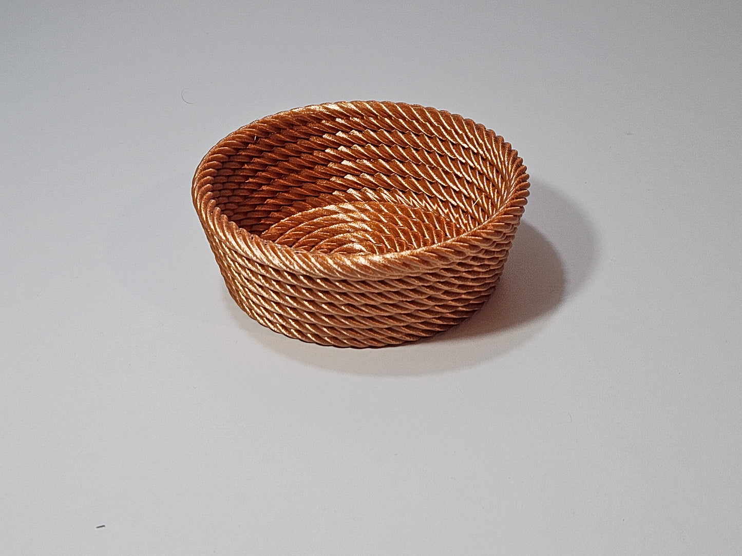 Rope Basket 3D Printed Coiled Bowl For Keys Jewelry Crafts Coins Toys