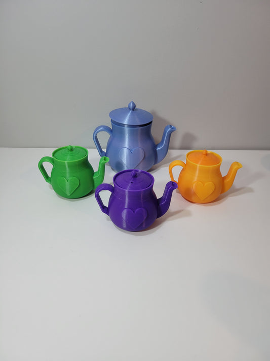Color Changing Tea Pots 3D Printed Plastic Kids Tea Party Pool Bath Toys