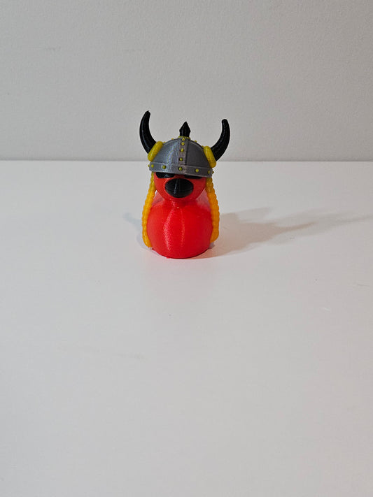 Viking Duck 3D Printed Plastic Toy for Pool Bath and More