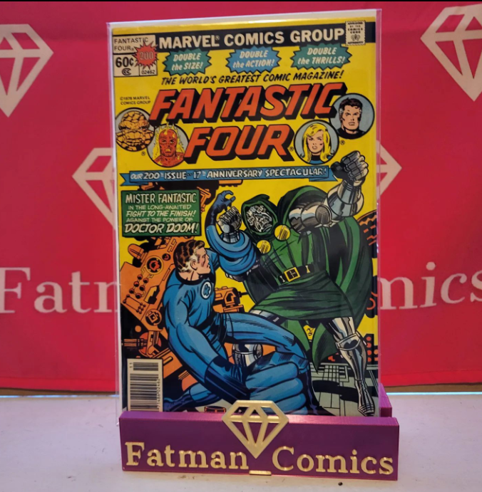 Custom Logo Comic Book Holder Display Stand 3D Printed