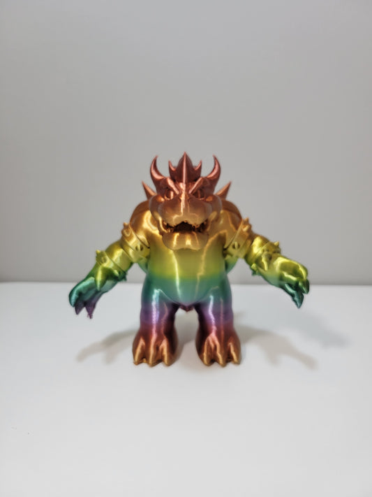 Bowser Super Mario Bros Rainbow 3D Printed Figure Sculpture Video Game Movie Fan Gift