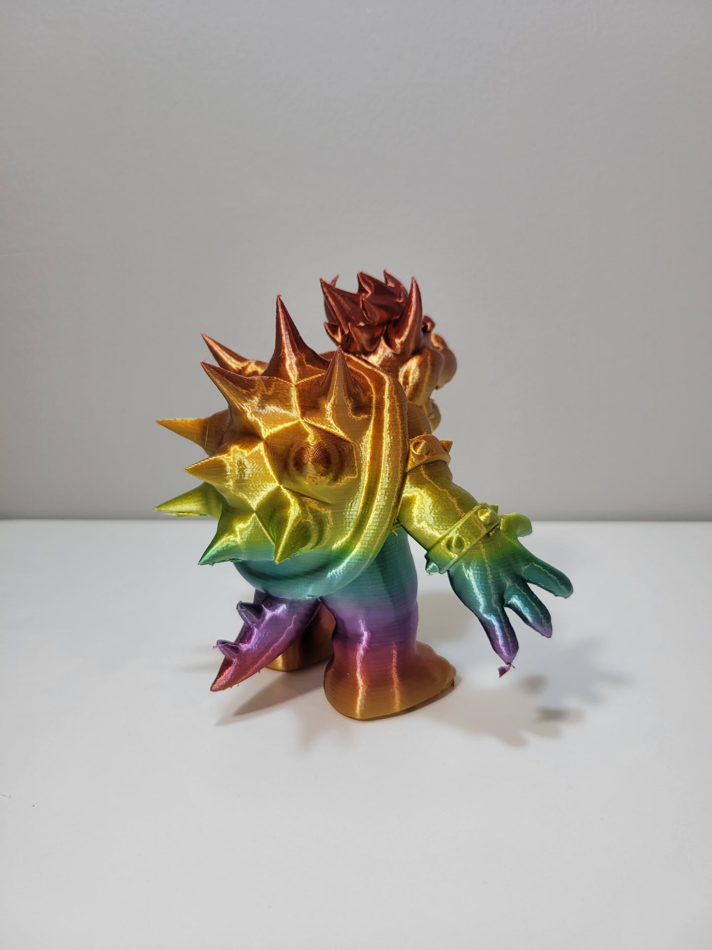 Bowser Super Mario Bros Rainbow 3D Printed Figure Sculpture Video Game Movie Fan Gift