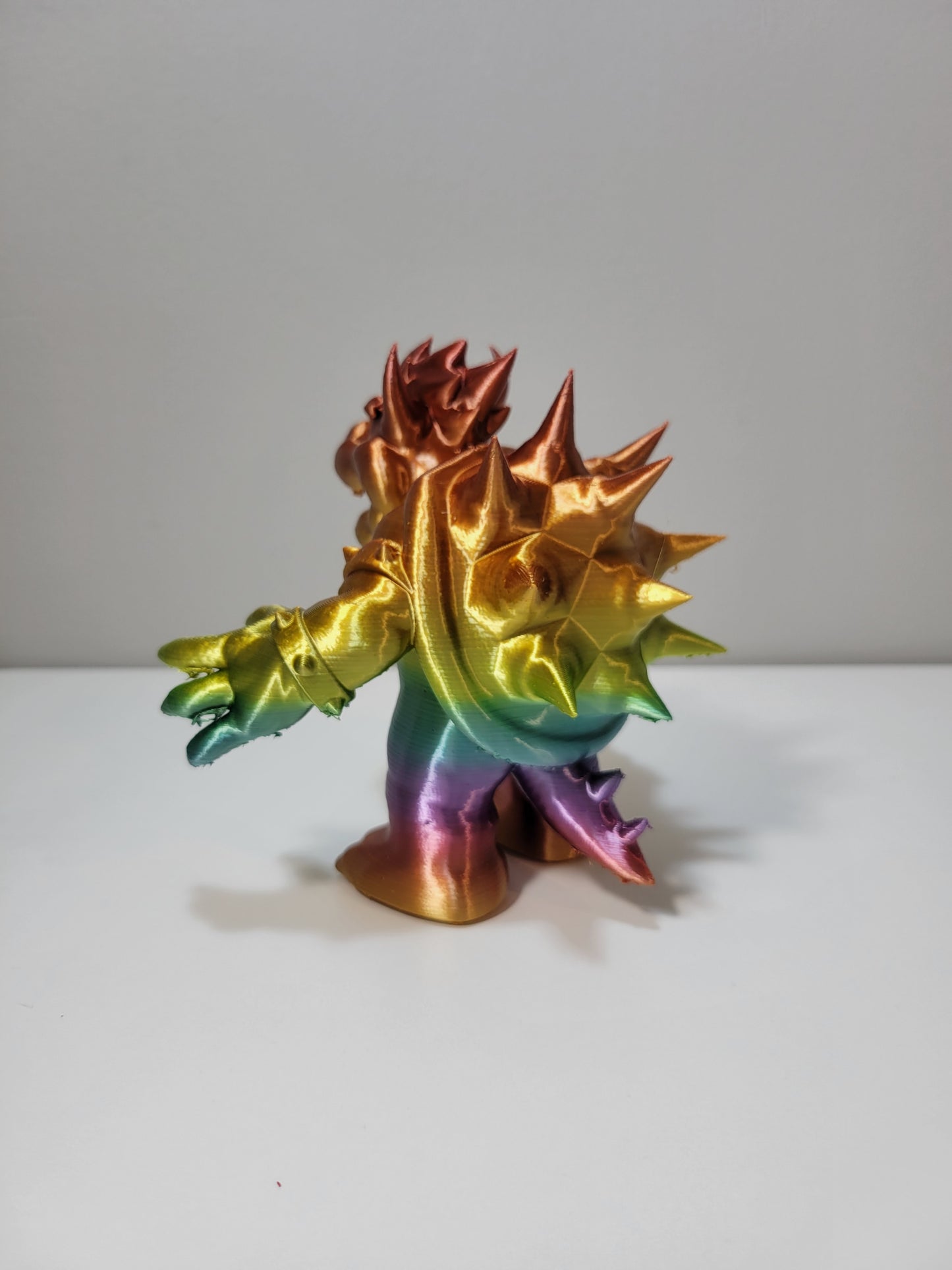 Bowser Super Mario Bros Rainbow 3D Printed Figure Sculpture Video Game Movie Fan Gift