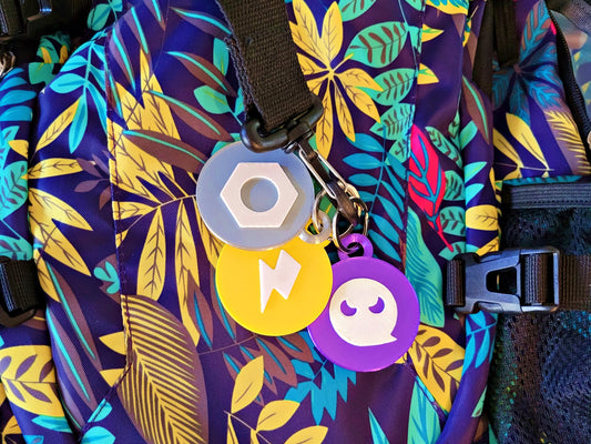 Pokemon Energy Type Keychain 3D Printed Choose Your Own Colors. Pokémon Anime Fan Gift.