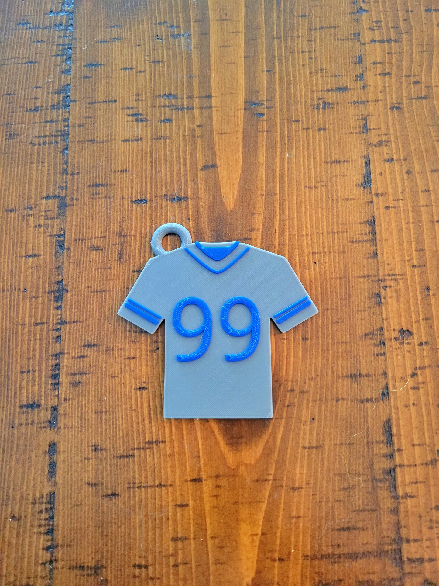 Personalized Sports Jersey Key Chain Name and Number Custom 3D Print