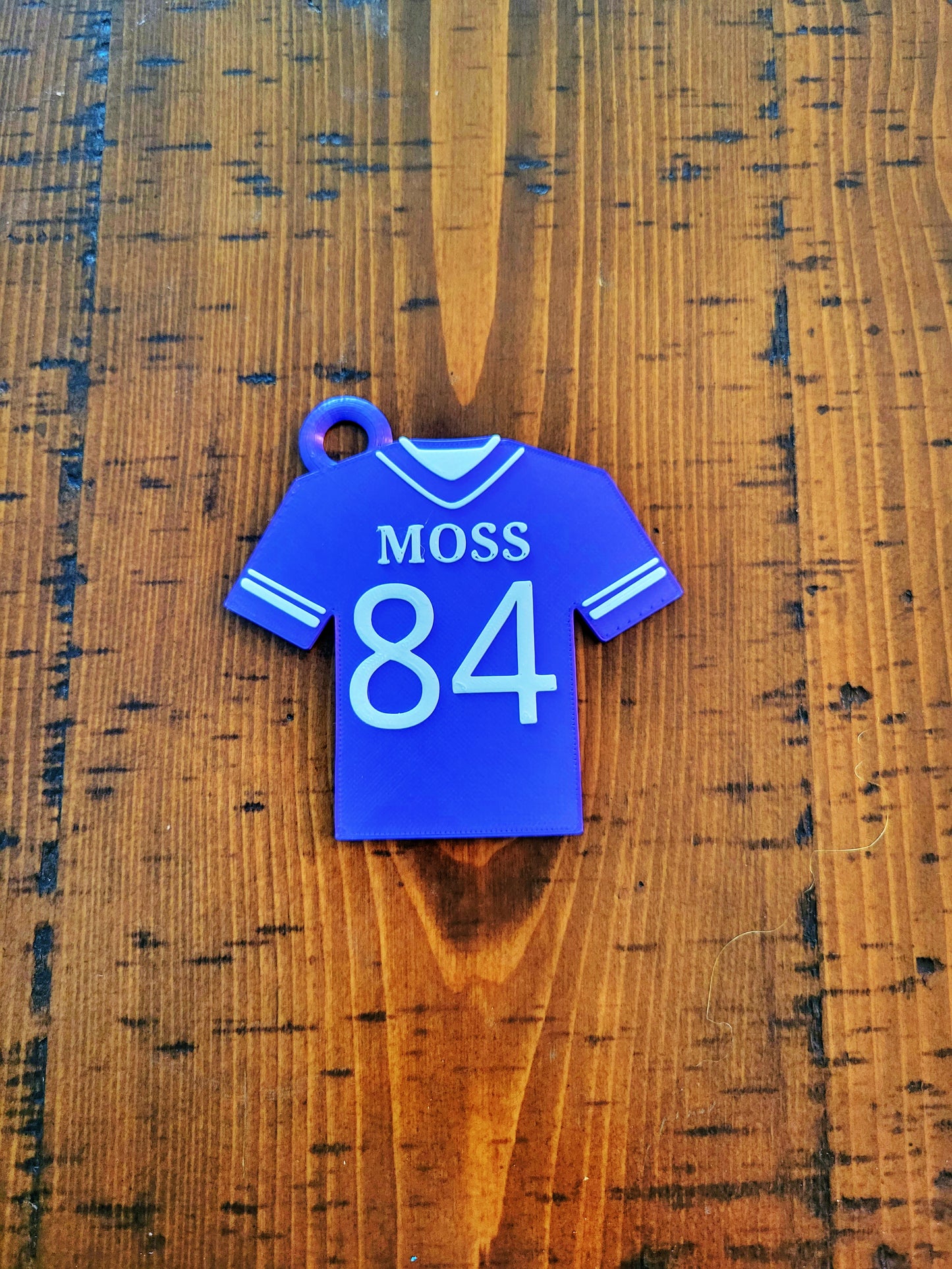 Personalized Sports Jersey Key Chain Name and Number Custom 3D Print