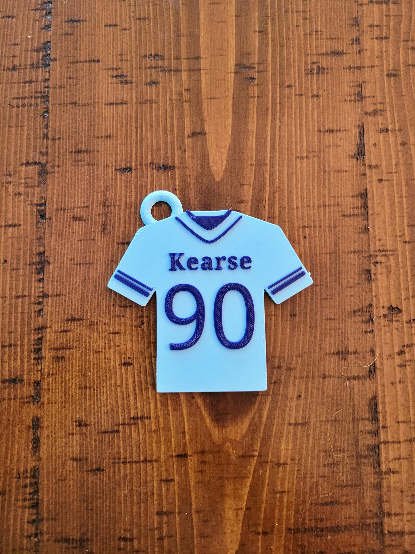 Personalized Sports Jersey Key Chain Name and Number Custom 3D Print