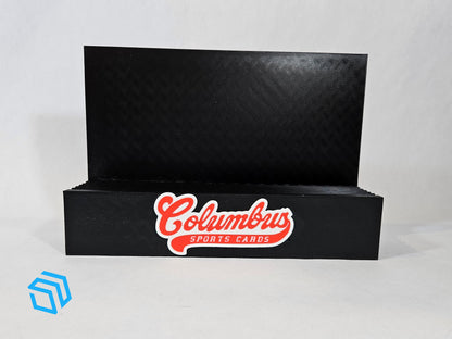 Custom Logo XXXL Trading Card Holder Display Stand Stadium Wall Style Single Double Triple Level for Baseball Football Soccer, MMA, Pokemon