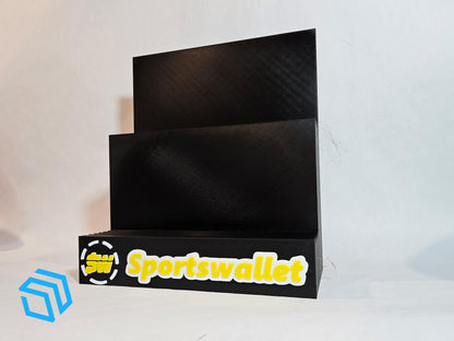 Custom Logo XXXL Trading Card Holder Display Stand Stadium Wall Style Single Double Triple Level for Baseball Football Soccer, MMA, Pokemon