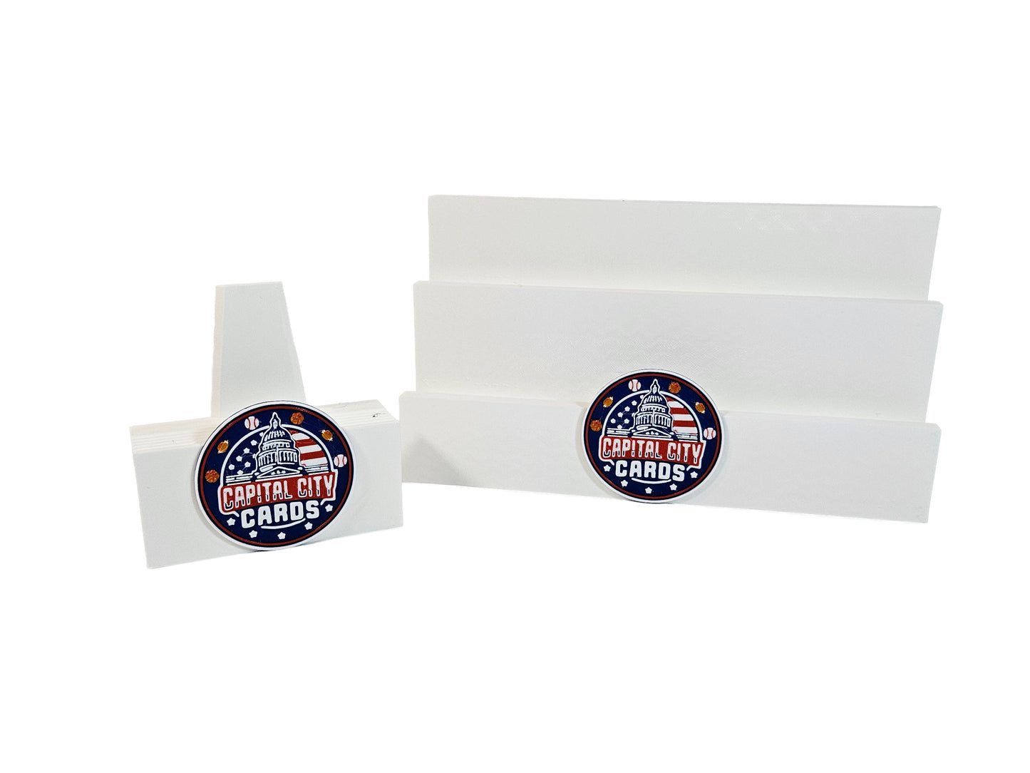 Custom Logo Trading Card Display Stand Stadium Wall Style 3D Printed