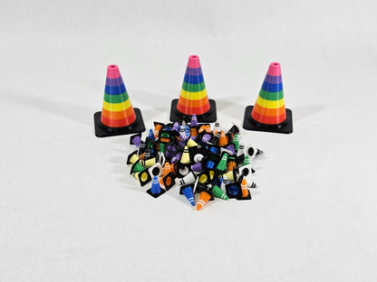 Cute Mini Traffic Cone (12 pack) | Tiny Safety Pylon for Dioramas,  Office Desk, Prank Wars, Model Scenery, Gift Bags, Classroom Prizes