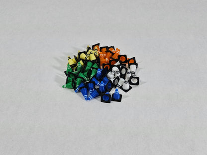 12 pack Mini Traffic Cones Custom Colors | 3D Printed Tiny Safety Pylon | Miniature RC Car Accessory