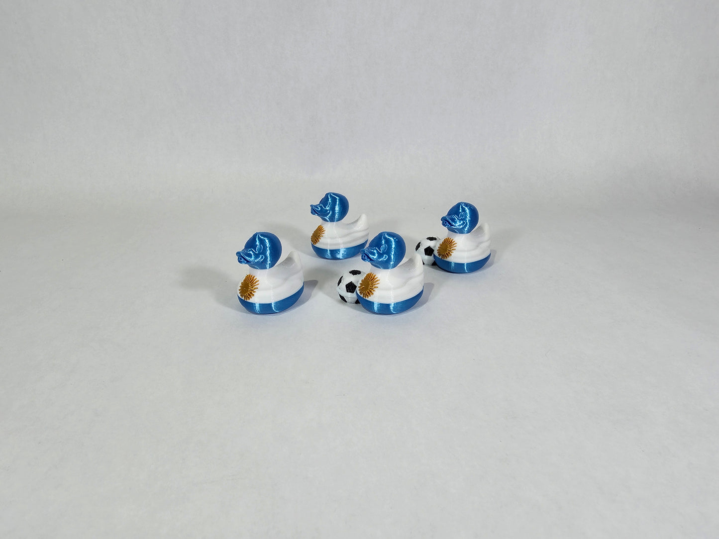 Argentina Flag Mini Duck | 3D Printed Plastic Lucky Ducks | Soccer World Cup Team