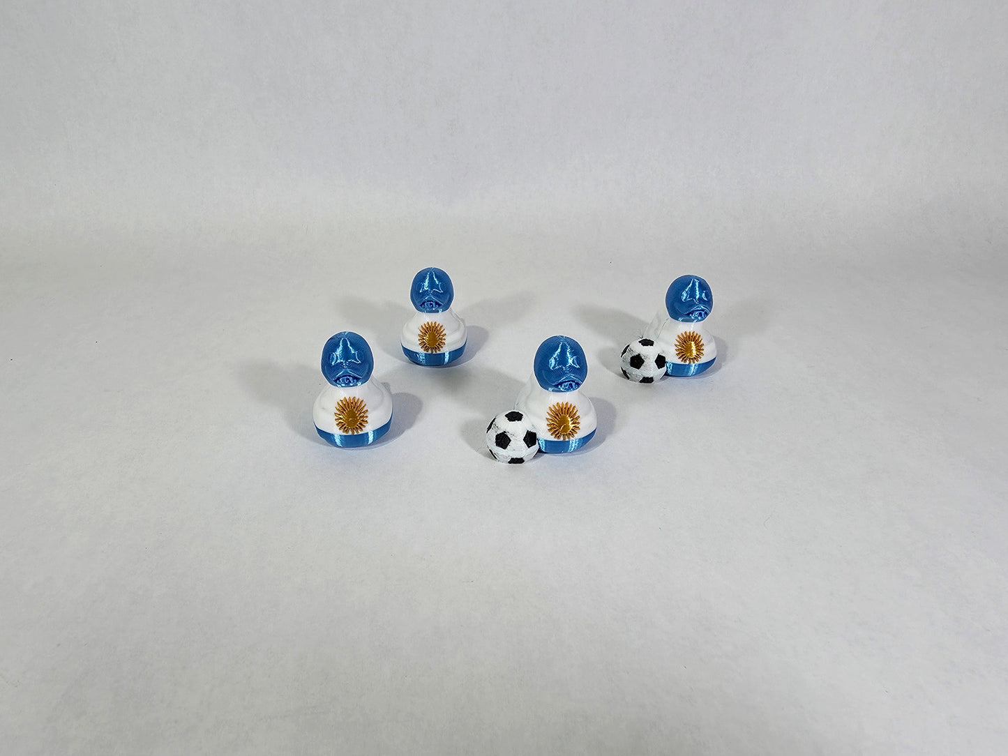Argentina Flag Mini Duck | 3D Printed Plastic Lucky Ducks | Soccer World Cup Team