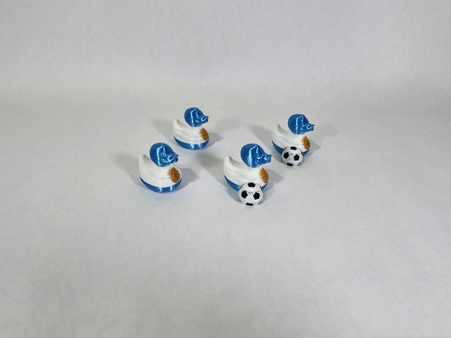 Argentina Flag Mini Duck | 3D Printed Plastic Lucky Ducks | Soccer World Cup Team