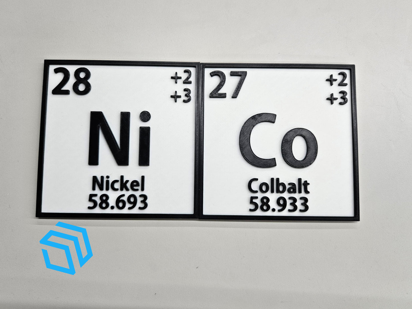 Periodic Table 3D Printed Custom Color Full Table and Individual Tiles Wall Art Science Model