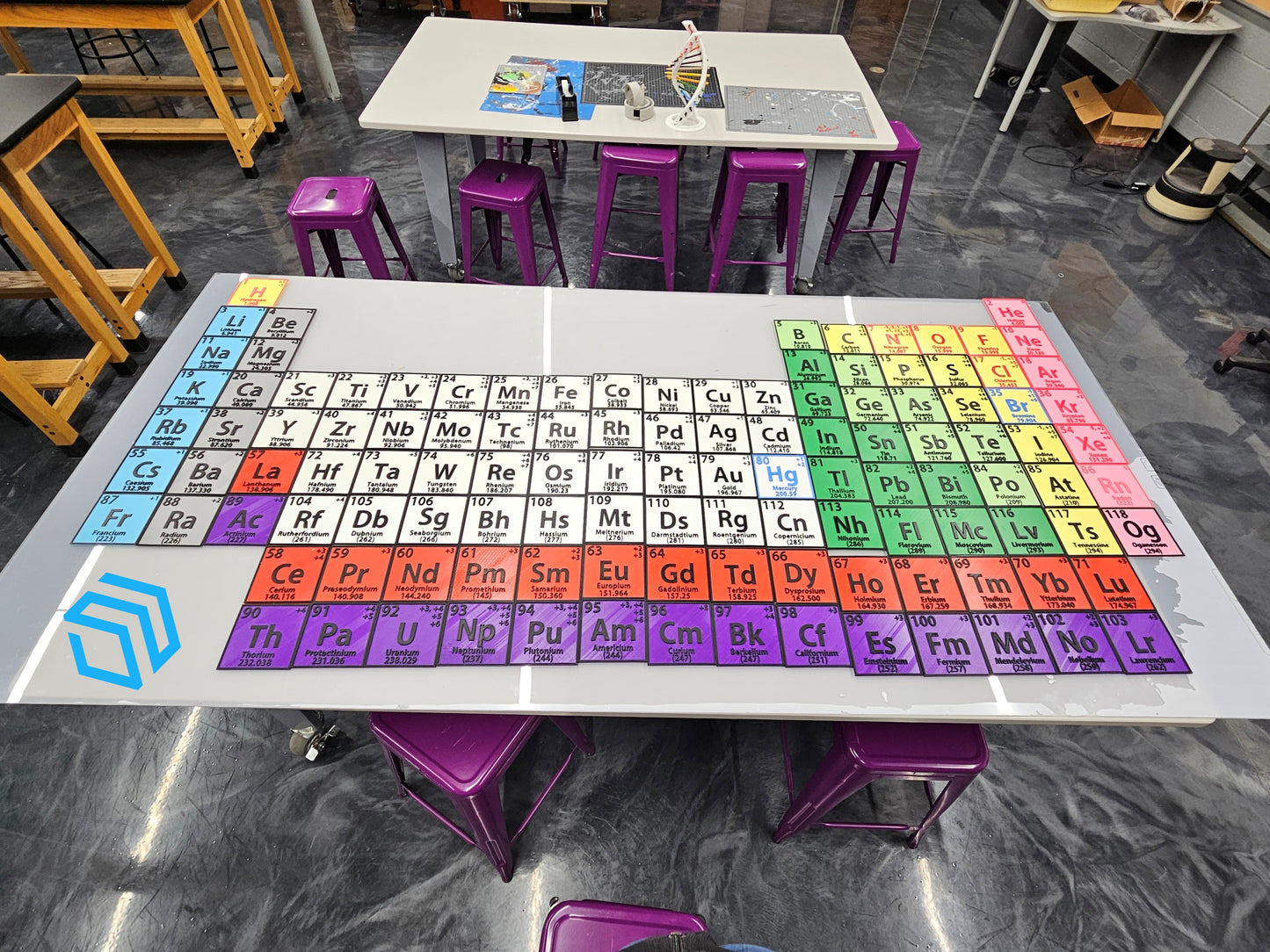 Periodic Table 3D Printed Custom Color Full Table and Individual Tiles Wall Art Science Model