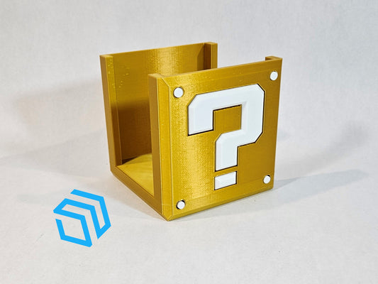 Super Mario Question Block Sticky Note Holder - Post It Note Desk Organizer