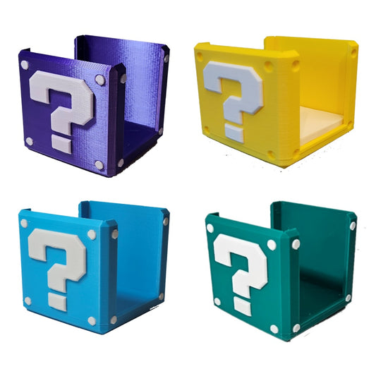 Super Mario Question Block Sticky Note Holder - Post It Note Desk Organizer