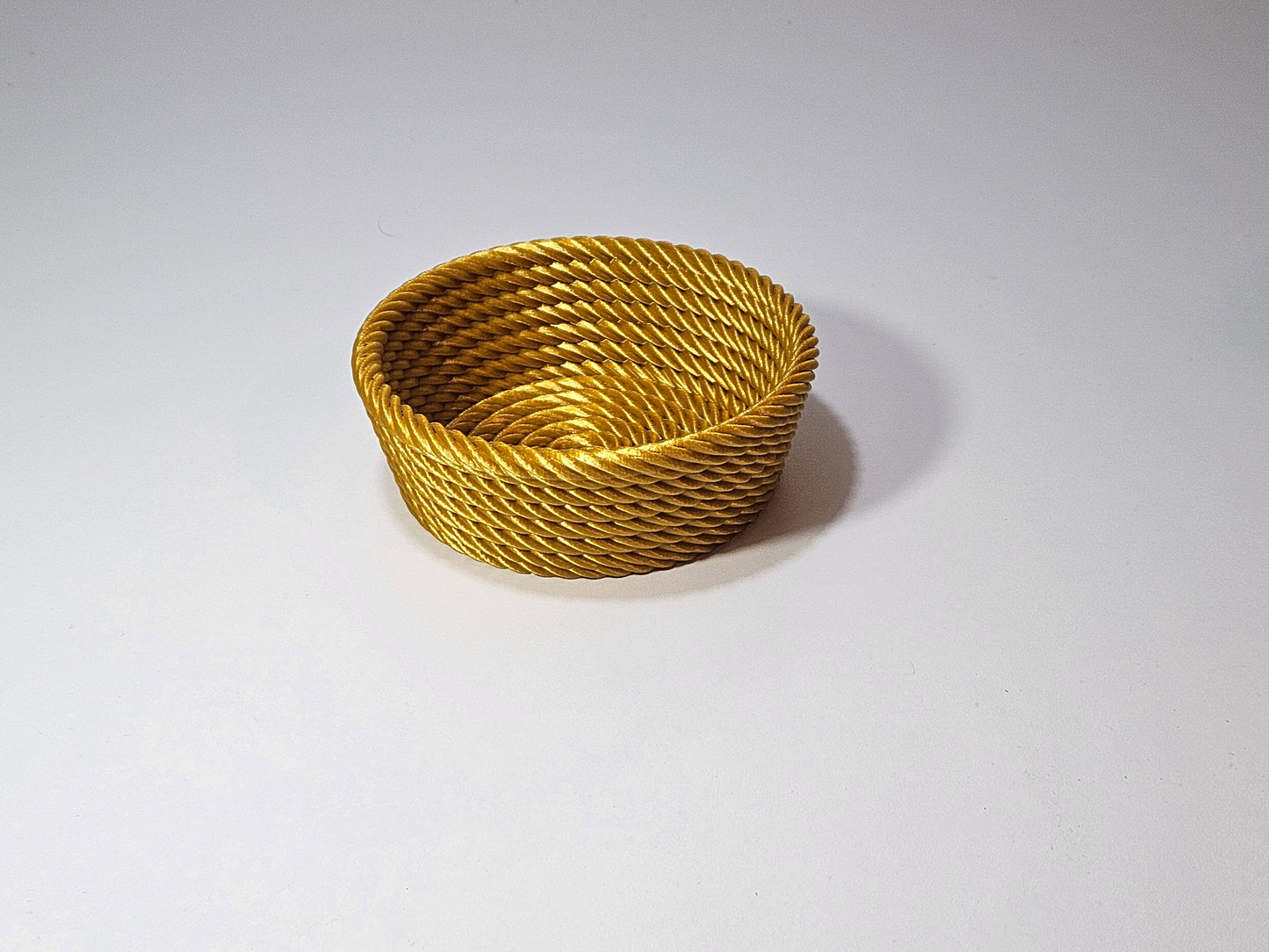Rope Basket 3D Printed Coiled Bowl For Keys Jewelry Crafts Coins Toys