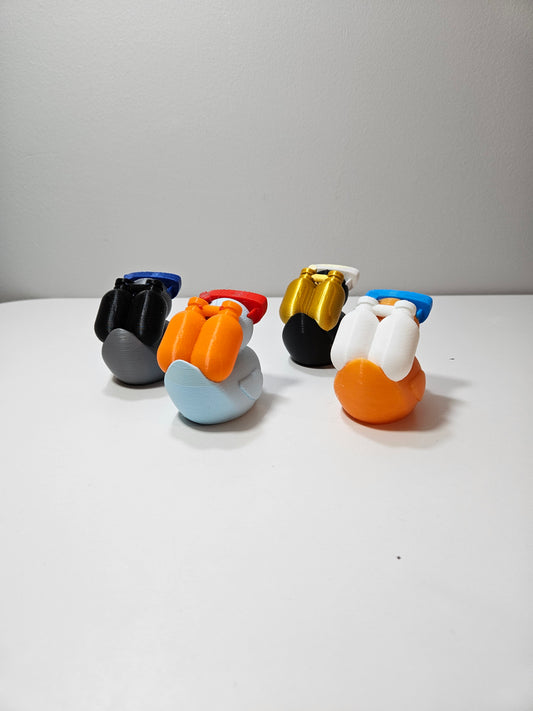 Scuba Ducks 3D Printed Plastic Toy Cute Figure