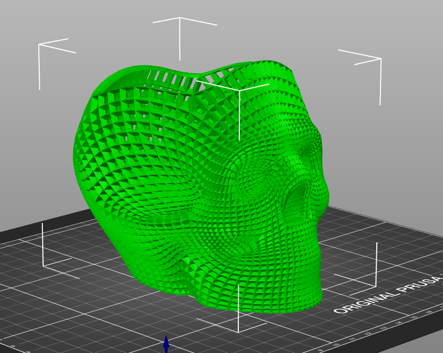 Glow in the Dark Skull Pencil Holder - Wire Frame - 3D Printed