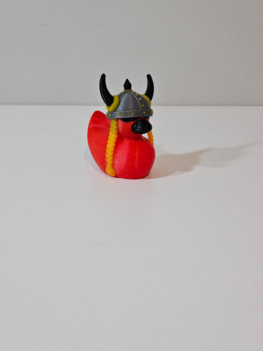 Viking Duck 3D Printed Plastic Toy for Pool Bath and More