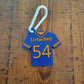 Personalized Football Jersey Key Chain Name and Number Custom 3D Print