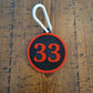 Personalized Sports Bag Tag Number and Name Key Chain